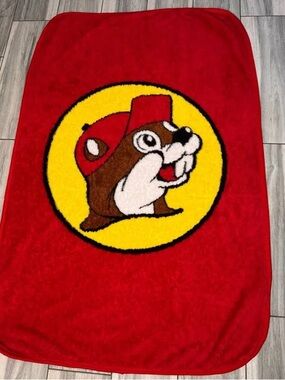 Red Beaver Logo Plush Throw Blanket